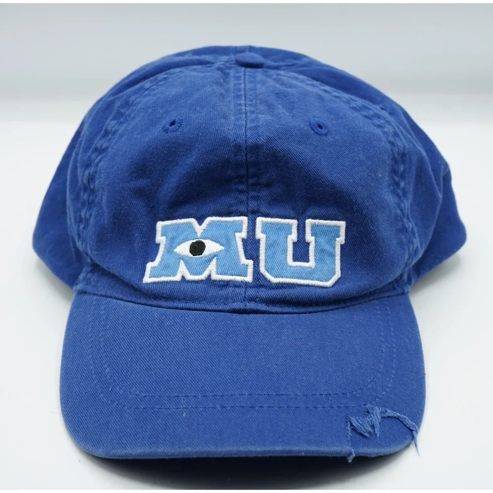 Disney Parks Monsters Inc University MU Adult Strapback Blue Baseball‎ Cap Hat